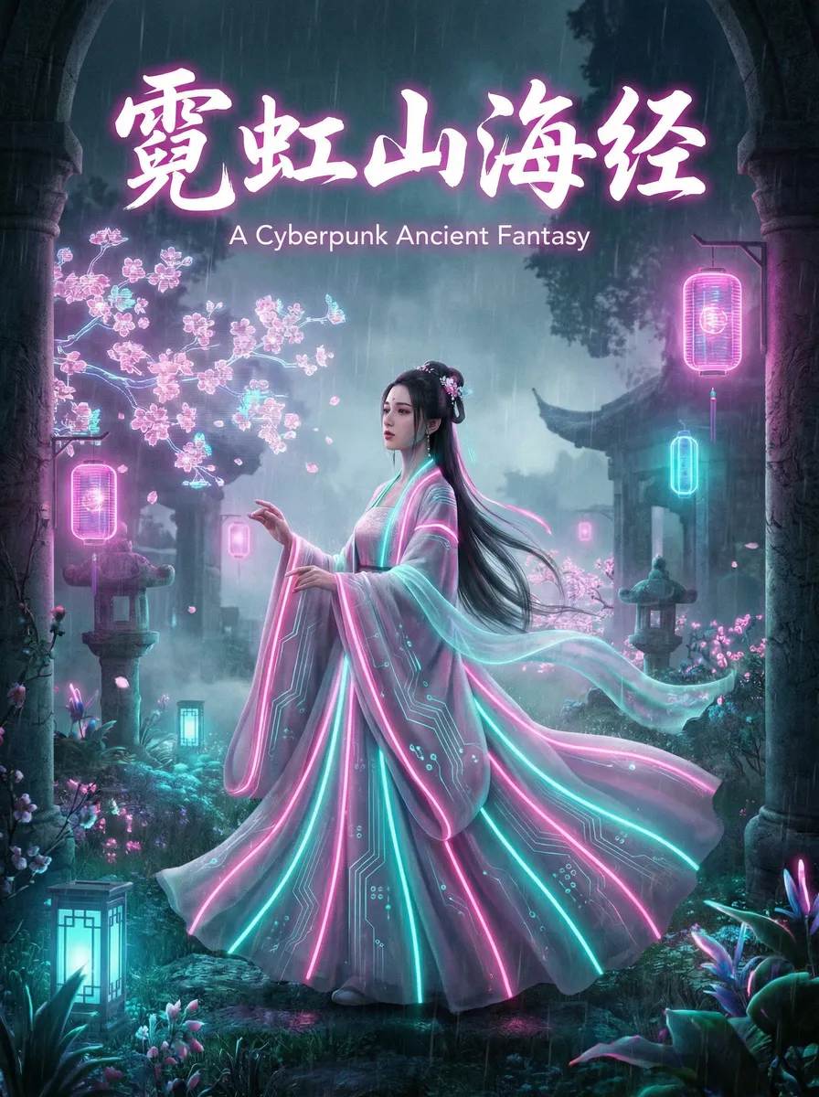 我在车后座挺进了她 古风奇缘短剧 - 霓虹山海经海报